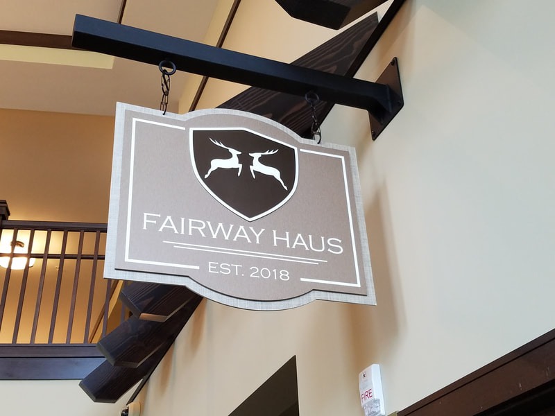 Fairway Haus Signage with Deer